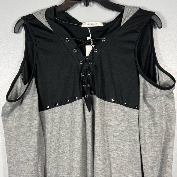 NEW Halloween Dress Plus Size 3X Whimsigoth Hoodie Lace Up Bodice Stretch Comfy - Picture 5 of 12
